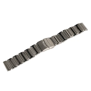 20 mm 22 mm 24 mm Watchband Srebro iz Nerjavečega Jekla ročno uro Pasu Trak Modna Zapestnica Zamenjava Moške Gledajo Dodatki