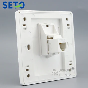SeTo 86 Tip Enotnega Vmesnika RJ11 Cat3 Telefon Direktna Povezava Zid Plošča Socket Keystone Faceplate