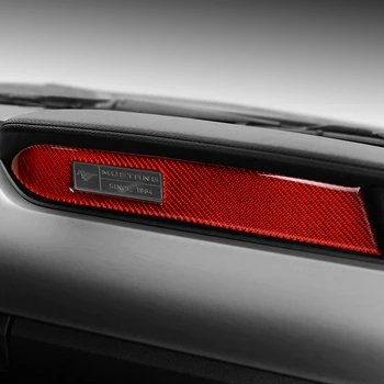 Za Ford Mustang Rdeče Ogljikovih Vlaken Notranjost Avtomobila Nadzorno Ploščo Za Dekoracijo Trakov Avto-Styling Nalepke-2019 Dodatki