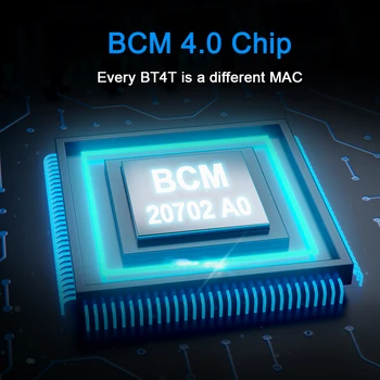Rocketek Broadcom BCM 4.0 A2DP Bluetooth Adapter Neodvisni MAC Ključ USB za PC Računalnik, Zvočniki Audio Sprejemnik oddajnik