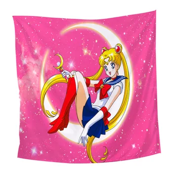 Sailor Moon Tapiserije Anime Steni Visi Princesa Usagi Tsukino Tapiserija, Joga Mats Plaža Brisačo Doma Dnevna Soba Odlikovanja