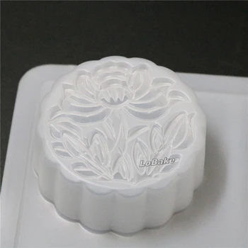 (5pcs/veliko) 4 Votline krog premera 7.5*višina 3 cm, Kitajska tradicionalni cvetlični vzorec, lotus Plastičnih puding mooncake Plesni
