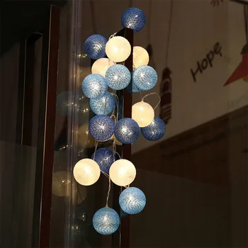 LED Bombaž Žogo Garland Luči Niz novoletne Lučke Notranjo Kreativno Ins Dekorativne Luči