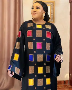 NOVA Moda Afriške Maxi Obleka Ženske Dashiki Ohlapne Design Vroče Vrtanje Velikih Nihalo Oblačilih Africaine Femme Dolgo Obleko Brezplačno Velikost