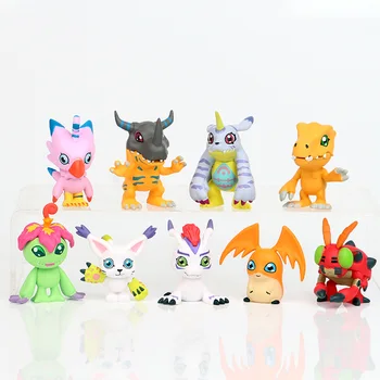 9pcs/set 4-5 cm Digimons Digita Zmaj Dinozaver Risanka Srčkan PVC Akcijska Figura Model Plišastih Lutka Igrača