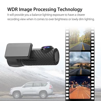 KDsafe Mini WIFI Dash cam Diktafon Avto HD 1080P 360 Dvojno Objektiv Night Vision Avto DVR Dash Fotoaparat Samodejno Video Registrator G-senzor