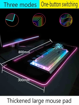 Mairuige RGB Mouse Pad Gume Non-slip Lučka LED Edge USB Polnjenje Nastavljiv XXL Vesolje Planet Alfombrilla Ordenador