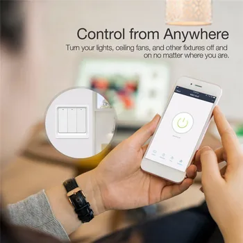 WiFi Smart Home Luči Stikalo Potisnite Gumb Smart Life/Tuya APP Daljinski upravljalnik Deluje z Alexa Google Dom za Glasovni Nadzor