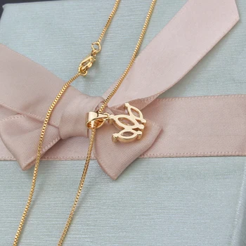 SUNSLL Novo baker nakit set white kubičnih cirkon zlata ogrlica, uhani za ženske modni prazničnega nakit verige darila
