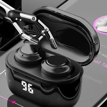 A6 TWS Mini Brezžična Bluetooth 5.0 Hi-fi Stereo Slušalke z Digitalnim Polnjenje Box Mini Športne Pravi Brezžični Za Iphone Huawei