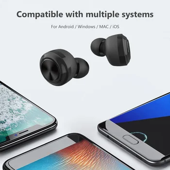A6 TWS Mini Brezžična Bluetooth 5.0 Hi-fi Stereo Slušalke z Digitalnim Polnjenje Box Mini Športne Pravi Brezžični Za Iphone Huawei