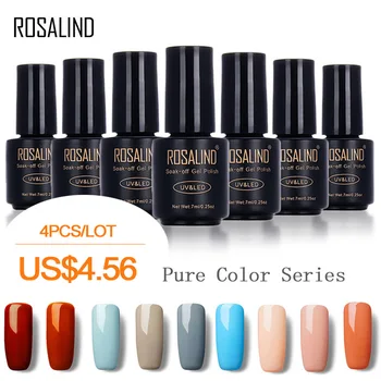 ROSALIND (4PCS/Veliko) 7 ML 68 Barv, da izberejo Nohtov, Gel lak, Dolgotrajno Soak Off Art Gel za Nohte Lak, Gel, Nastavite & Kompleti