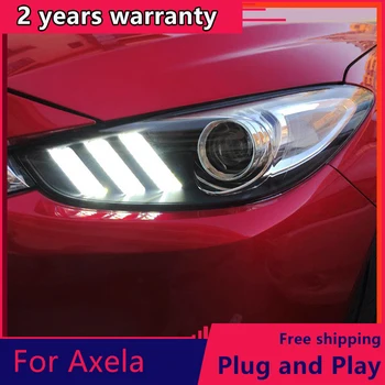 KOWELL Avto Styling za Mazda3 Žarometi 2017 Nova Mazda3 Axela LED Smerniki Original DRL Dynamic LED vključite opozorilne Bi Xenon Objektiv
