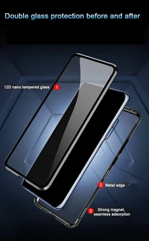 Celotno Magnetno Primeru Za Huawei Mate 10 Lite Telefon Pokrovček Nazaj vitrina Za Huawei Nova 2i Magnet zaščitna torbica za Mate 10 Pro