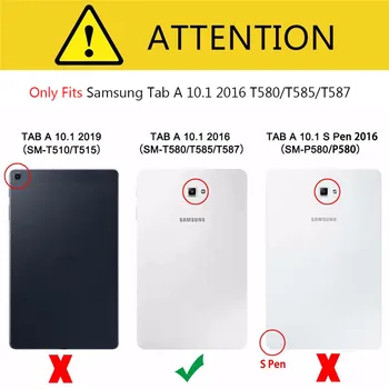 Projekcijska Stojala PU Usnja Kritje velja Za Samsung Galaxy Tab A6 10.1 T585 T580 SM-T585 T580N Zaščitna Tablični Primeru Z Reže za Kartice