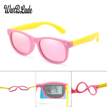 Otroci sončna Očala Otrok Polarizirana Leče Očala Dekleta Fantje Silikonski Otrok je Ogledalo Baby Darilo zaščitna Očala UV400 WarBLade