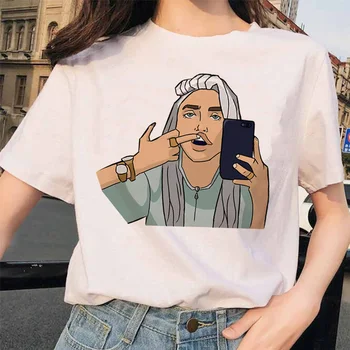 Nove Ženske majice 2020 Plus Velikost Risanka Hip Hop Femme Oblačila Smešno Harajuku Poletne Ulične Vrh Dame Tee Kratek Oblači
