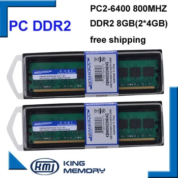 KEMBONA Debelo 2PCS/Veliko NAMIZJE 8GB DDR2 KIT(2X4gb)800MHz pc2-6400 Dual-channel DDR2 8G Namizje pomnilnik za A-M-D Združljiv