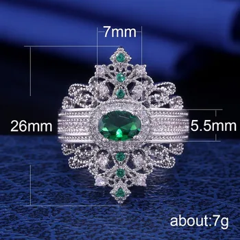 Diamantni prstan smaragdno Rose zlata prstana kristalno Indijski nakit razkošje Letnik sodišče lady cirkon obroč zaročni Prstan prstan B2893