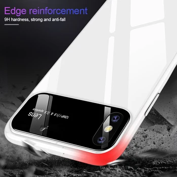 RZP Luksuzni Primeru Telefon Za iPhone X 6 Kaljeno Steklo + PC Hard Cover Odbijača Na Za Apple iPhone 6 6s 7 8 Plus 10 X Primeru Lupini