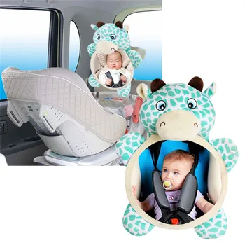 Nov Baby Avtomobilski Sedež Polnjene Plišastih Igrač Živali Dragi Rearview Mirror Baby Zvečka Za Malčke Backseat Igrača Novorojenčka Pribor 0~12 Mesecev