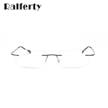 Ralferty Ultra-Lahka Za Branje Očala Moških Titana Pomnilnik Kovinski Okvir Rimless Proti Modri Žarki Presbyopia Bifocal Očala Moški