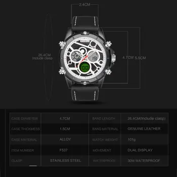 BOAMIGO blagovno Znamko Športne ure za Človeka Vojaškimi Digitalno analogna Quartz Kronograf šport Nepremočljiva watch relogio masculino