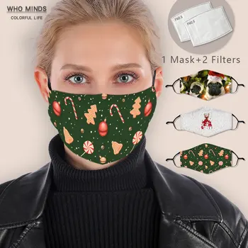Vesel Božič Darilo Masko Nastavljivi Trakovi za enkratno uporabo Usta Masko Stroj Masko S Filtrom Masko PM2.5 Anti Prah, Odporen Na Veter
