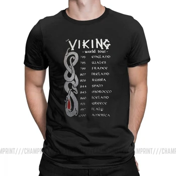 Moške Vikingi T Shirt Odin Valhalla Viking Čistega Bombaža Vrhovi Smešno Kratkimi Rokavi, Posadke Vratu Tees Darilo za Rojstni dan T-Majice