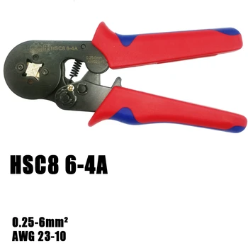 Cevni priključek robljenjem orodja mini električne klešče HSC8 10SA 0.25-10mm2 23-7AWG 6-4A/6-6A 0.25-6mm2 visoko natančnost sponko set