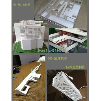 2Pcs 300x400mm Bela PVC pena odbor izdelavo modelov material, plastični ravno odbor Za DIY model Zgradbe materialov