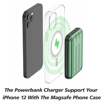Moč Banke 5000mAh Magnetni Brezžični Polnilnik Powerbank za iPhone 12 12 mini 12 pro max 20W PD QC Hitro Polnjenje Zunanje Baterije
