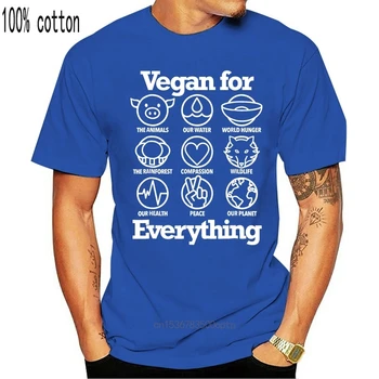 2019 Modni Moški majica s kratkimi rokavi Veganska Za Vse Majica Cool Veganska Darilo Majica