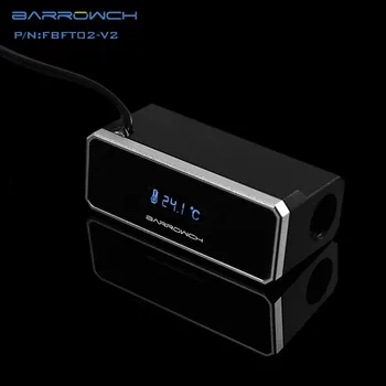 BARROWCH FBFT02-V2, Vodno Hlajenje Temperatura Meter, OLED Digitalni Smart Display, v Realnem času Temperatura