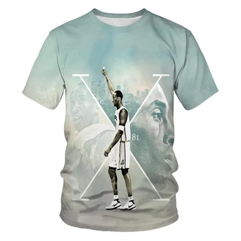 Moda krog vratu športnih t-shirt košarka zvezdicami tiskanja kratek sleeved majica s kratkimi rokavi moški priložnostne t-shirt za moške oblačila t-shirt za mene