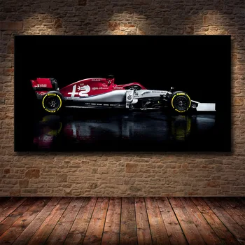 2020 Formula 1 Avto Kimi Raikkonen HD Tiskanja Platno Slikarstvo Dirke Ljubitelje Dnevna Soba, Spalnica Dekoracijo Slikarstvo