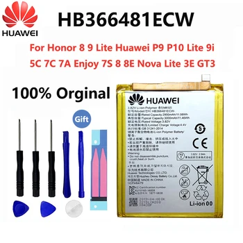 Originalni Polno 3000mAh Baterijo Telefona HB366481ECW Za Huawei P9 čast 8 čast 8 lite čast 5C Ascend Huawei P10 P9 Lite G9