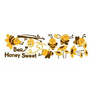 Zollor Sweet Honey Bee Stenske Nalepke Baby Otroci Soba Lepo Zidana Nalepke, samolepilne, Vrtec, Dom Dekor Hladilnik Kabinet Plakat