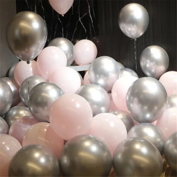 18pcs Kovinski Baloni Rojstni Dekoracijo Anniversaire Baby Tuš Balon Zraka Kroglice Helij Poroko, Rojstni dan Baloni