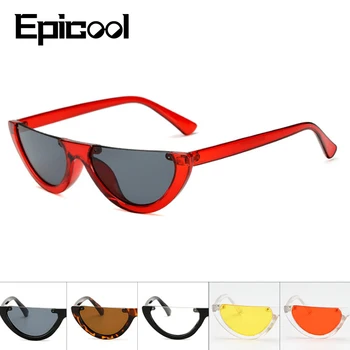 Epicool Pol Okvir sončna Očala Ženske Mačka Oči, sončna očala Hot Retro Prodajo Dame Edinstveno sončna Očala UV400