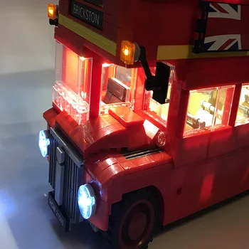 Led Svetloba Nastavite Za Lego tehnika 10258 London avtobus opeke nastavite Združljiv 21045 Bloki Igrače tehnika London avtobusi Osvetlitev Set