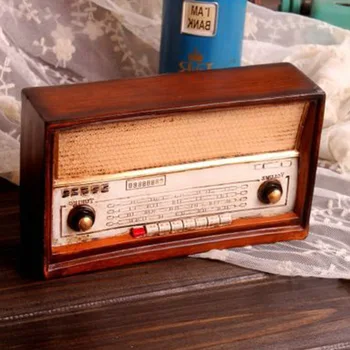 Vintage Radio Model Stari Slog, Radio Model Smolo Namizja Zaslona Ornament Retro Radia Obrti Za Domačo Pisarno Dekoracijo Darilo
