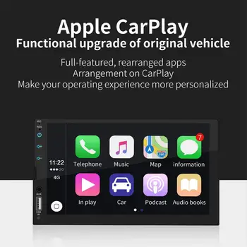 7 Palčni Apple Carplay Avto Bluetooth MP5 Predvajalnik, Zaslon na Dotik, Avto FM Radio Stereo AUX RCA Audio Fit Android / IOS, Slike, Povezave