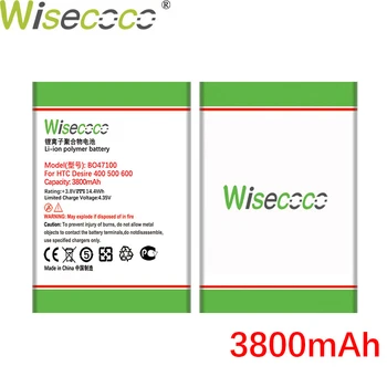 WISECOCO 3800mAh BO47100 Baterija Za HTC Desire 400 500 600 Dual SIM 609d 5088 5060 C525c C525E T528 T606W T608T Mobilni Telefon