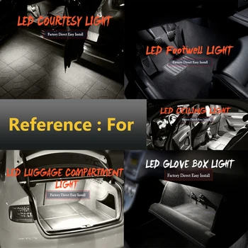 2x LED Vrata z Dovoljenjem Notranje zadeve Footwell Svetlobe Prtljage Trunk Škatle za Rokavice luči Za BMW X1 (E84 X3 E83 F25 X4 F26 X5 E70 F15 X6 E71 E72