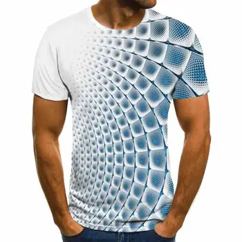 Poletje tridimenzionalni 3D vortex T-shirt Moški Ženske Modni 3D T Majica Kratek Rokav Harajuku Hip Hop Srčkan Tshirt zabavne majice