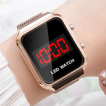 2020 Dame Moda Elektronski Športen Bedeti Zlitine Očesa Trak Magnet Sponke Ženska Pazi Digitalni Prikaz Ženskih Watch Quartz Uro