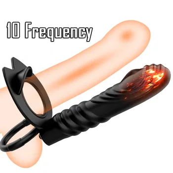 10 Frekvenca Dvojno Penetracijo Analni Čep Vibrator Butt Plug Vibrator Za Moške Trak Na Penis, Vagina Plug Adult Sex Igrače Za Pare