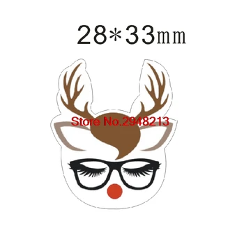 Mešani Risanka jelenov Božič Flatback Smolo Chrysoprase Dvodimenzionalni Smole za Božič DIY Obrti Okraskov 1.2 palčni RET1510