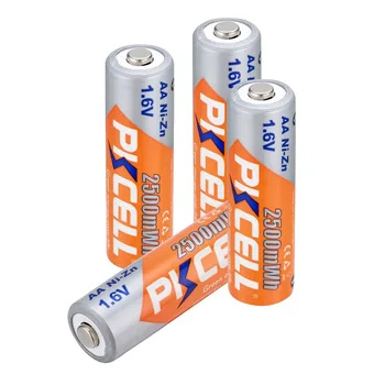 PKCELL Polnilne Baterije AA Baterije za polnjenje Ni-Zn 2500Wh 1,6 V 2A Baterija Za RC Celice Igrača